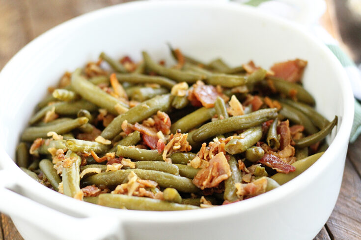 Unbundled Green Beans served in bowl
