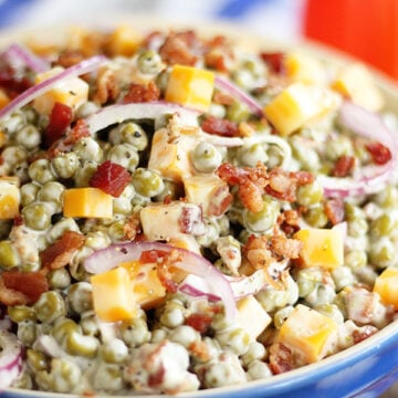 Bacon and Pea Summer Salad close photo