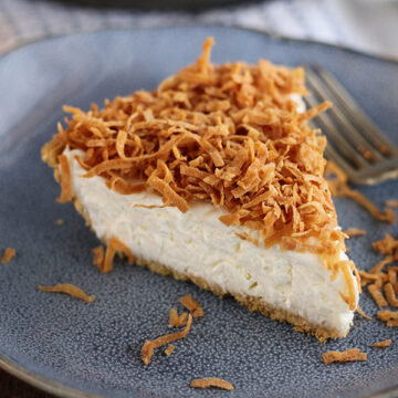 Close photo of Creamy Coconut Pie slice