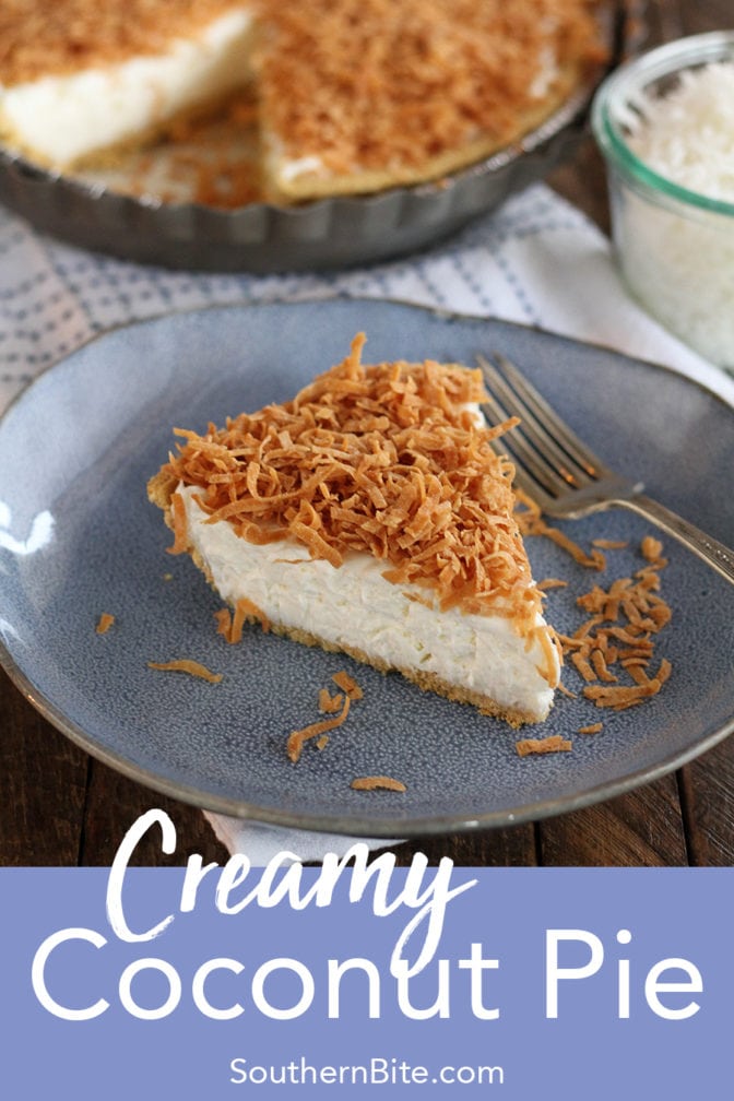 Creamy Coconut Pie for Pinterest