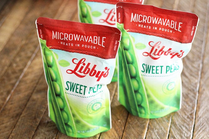 Bags of Libby Sweet Peas