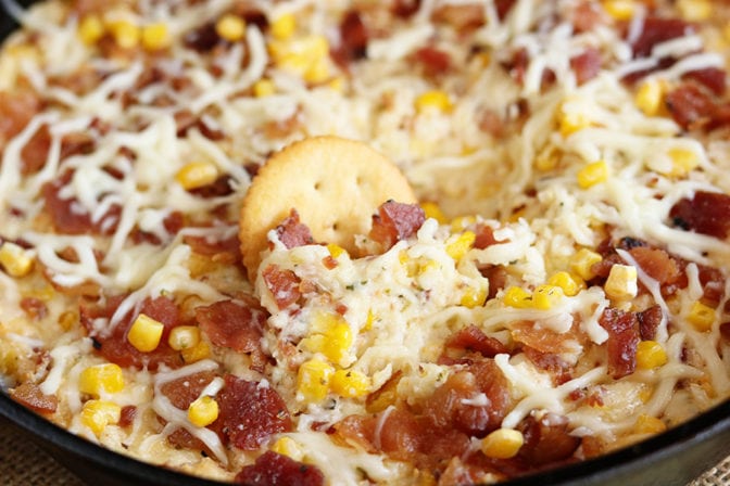 Above photo of Cheese Bacon Corn Dip