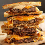 Stacked slices of Patty Melt