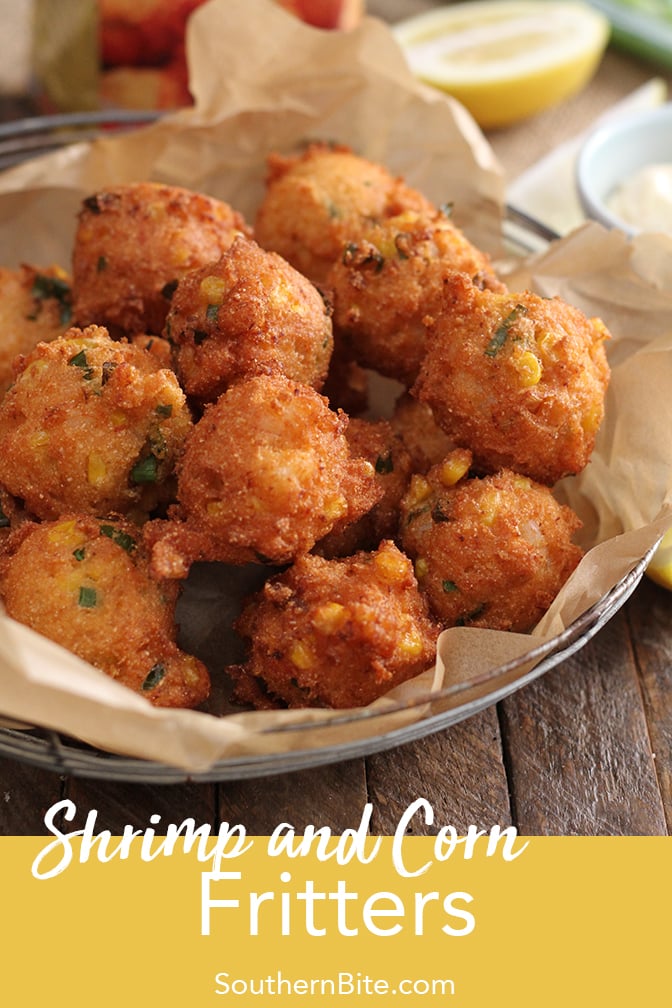 Shrimp and Corn Fritters for Pinterest