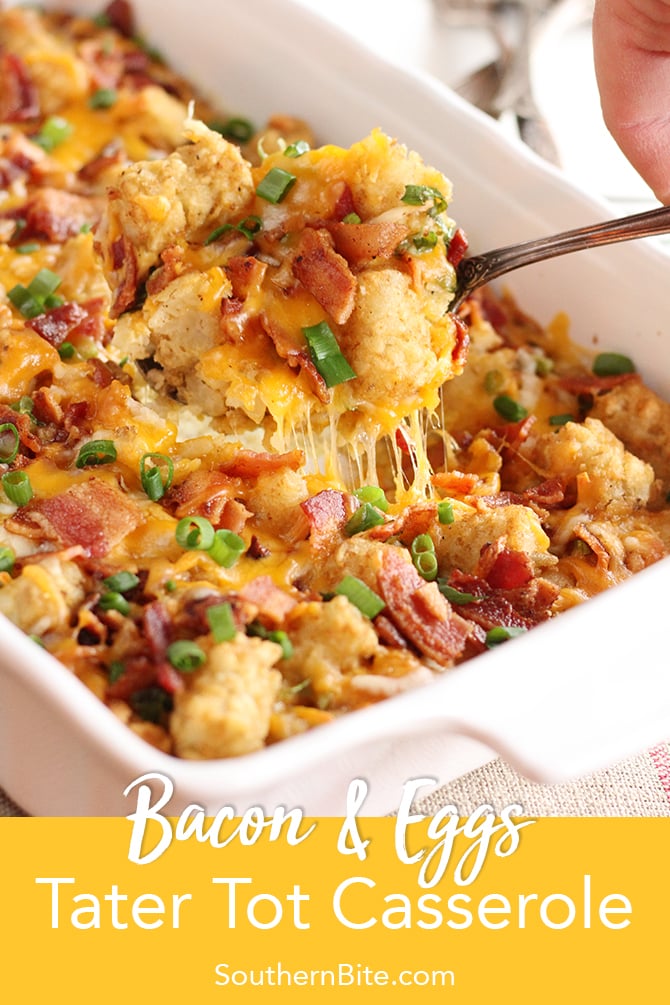 Bacon and Eggs Tater Tot Casserole for Piterest