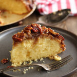 Photo sliced Caramel Pecan Upside Down Cake