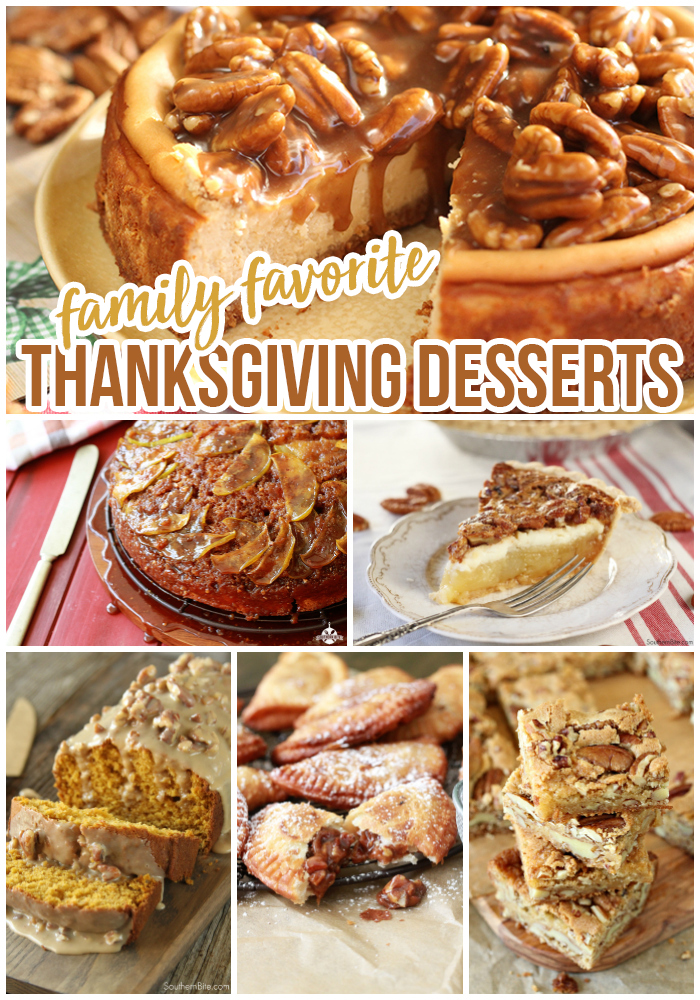 Tons of family favorite Thanksgiving dessert recipe ideas all in one place!