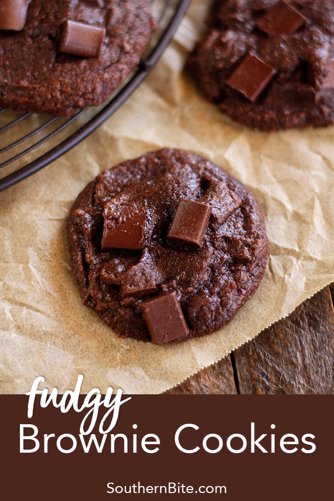 Fudgy Brownie Cookies for Pinterest