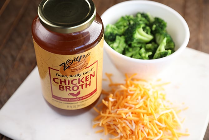 Ingredients for Broccoli and Cheese Soup