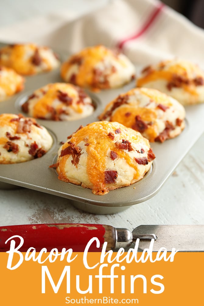 Bacon Cheddar Muffins for pinterest