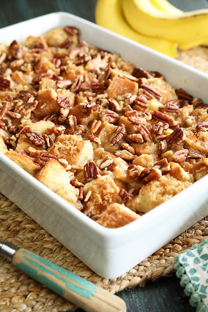 Hummingbird Bread Pudding in serving dish