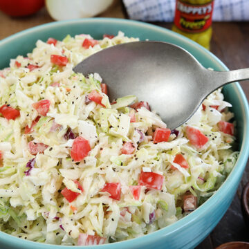 Pepper Sauce Cole Slaw being Served