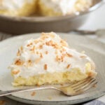 Coconut Cream Pie being served