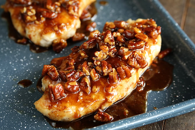 Honey Garlic Pecan chicken Close photo