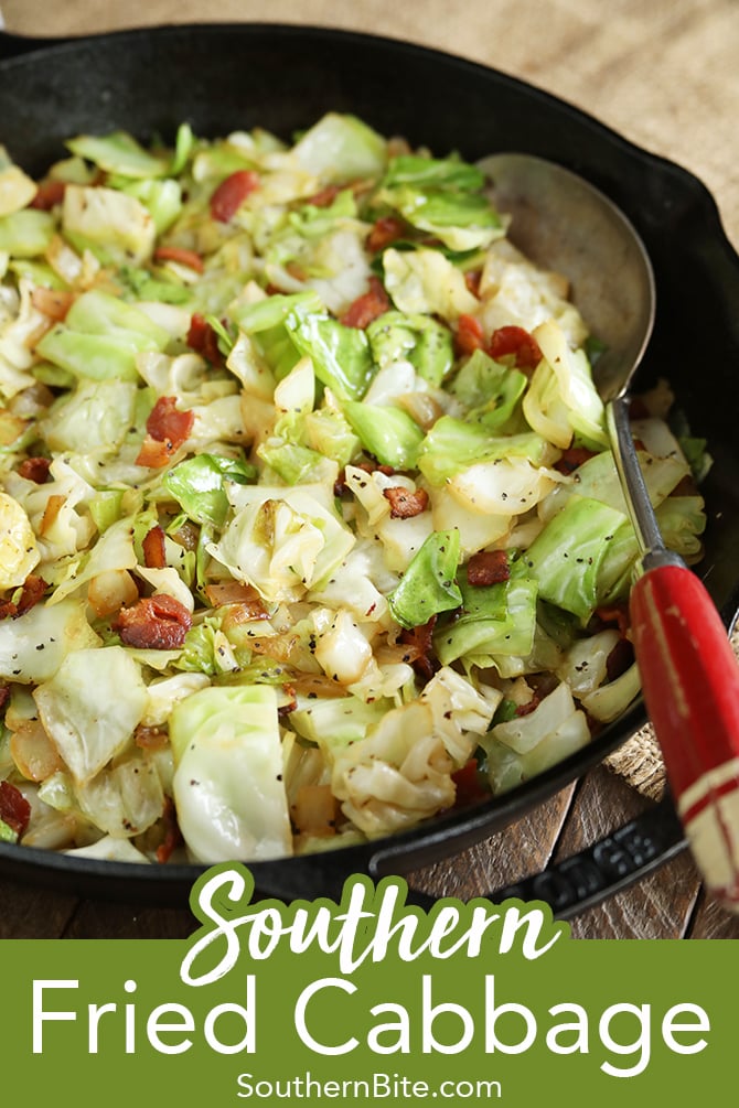 Southern fried cabbage for Pinterest