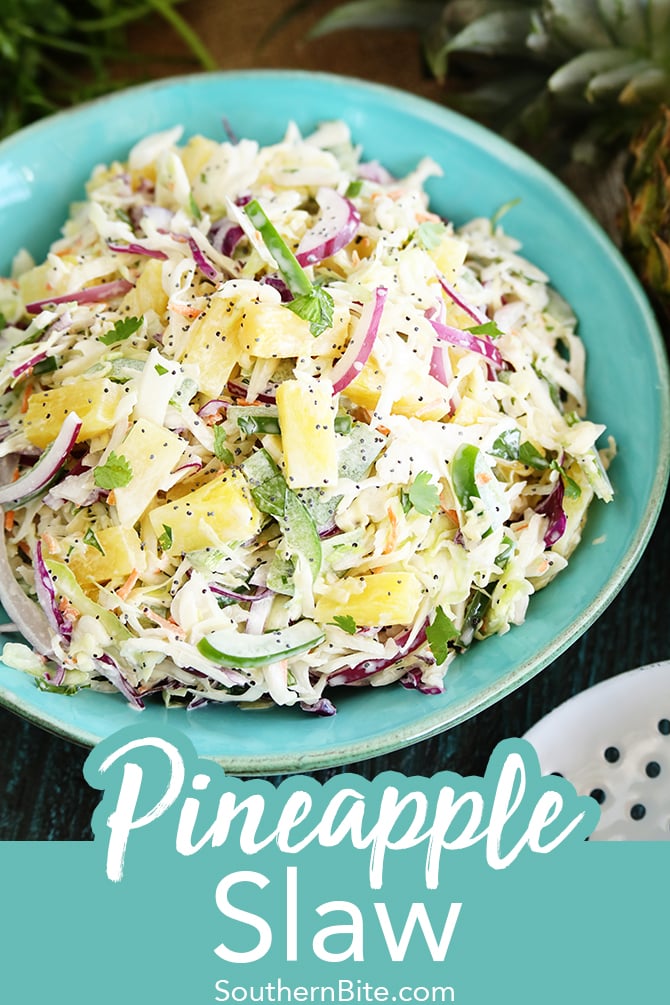 Pineapple slaw for Pinterest