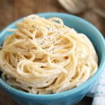 Cream Cheese Noodles served in bowl