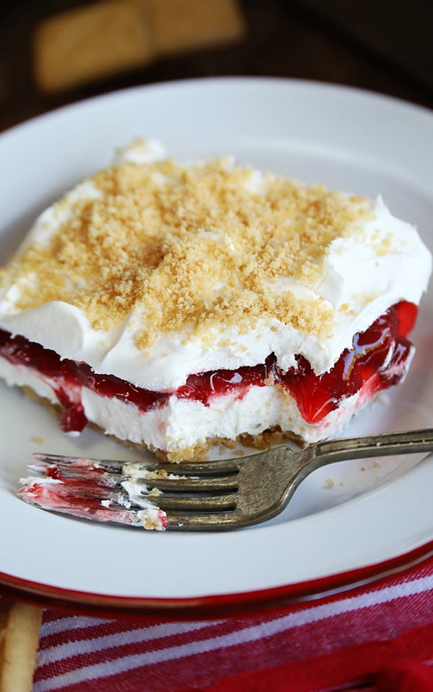 Strawberry Yum Yum being served close up photo