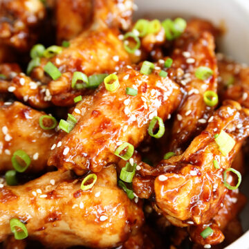 Asian Sticky Wings close up