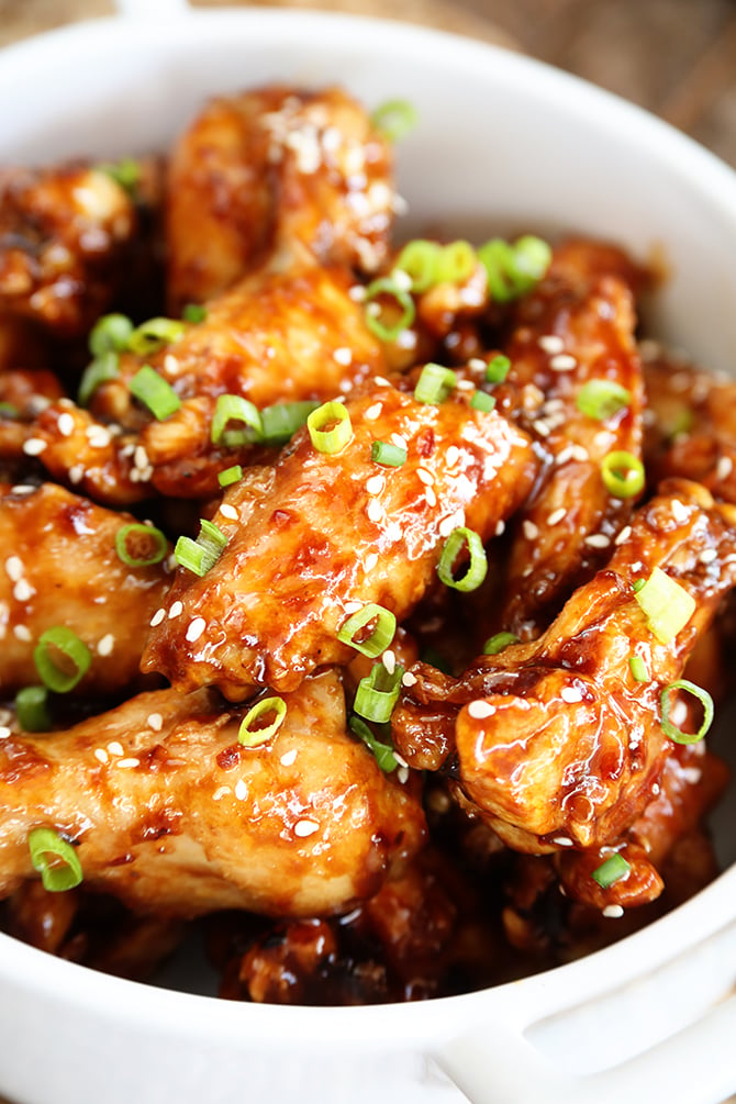 Asian Sticky Wings close up