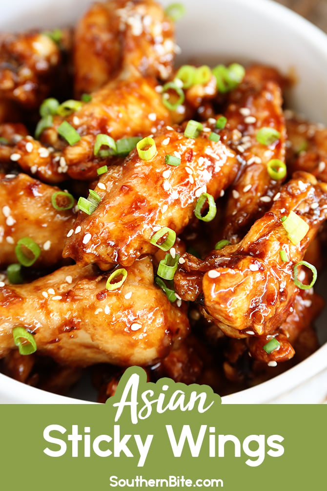Asian Sticky Wings for Pinerest