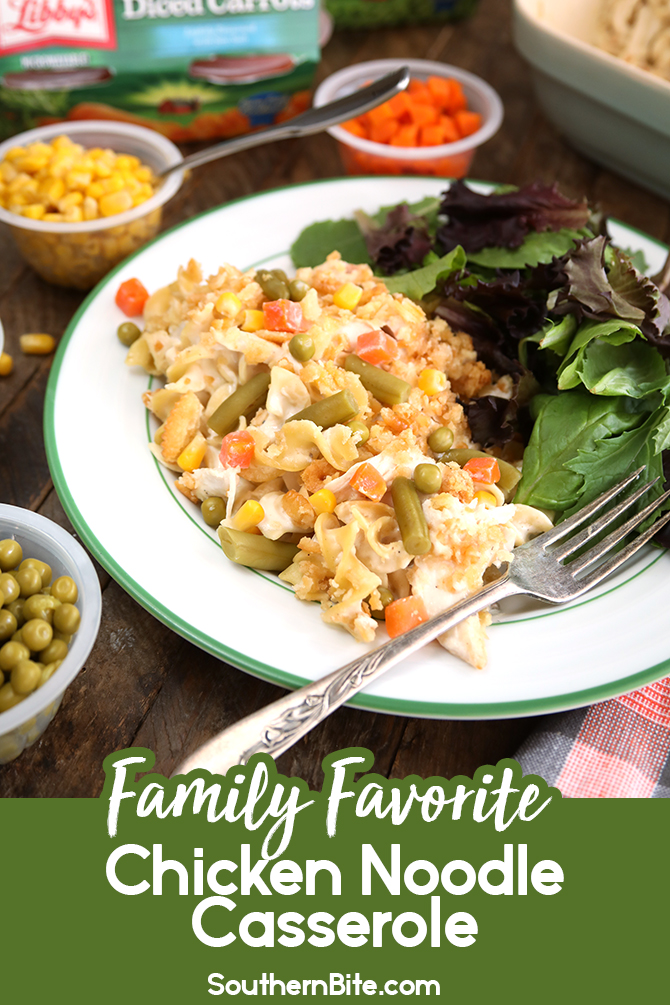 Family Favorite Chicken Noodle Casserole for Pinterest