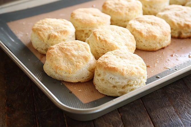 Buttermilk Biscuits on baking sheet