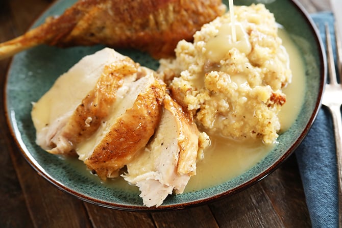 Plate of Turkey with Gravy