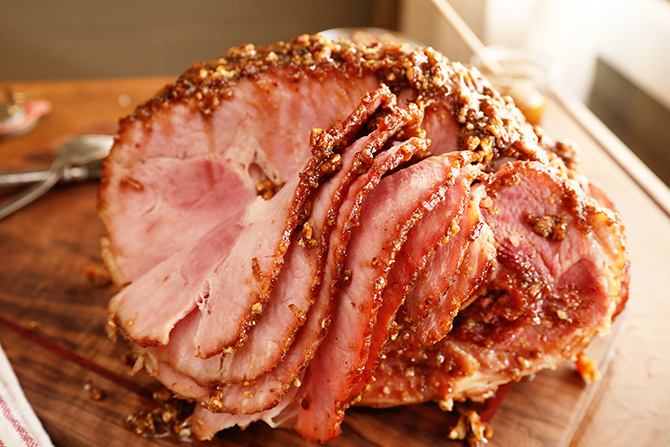 Creole Pecan Ham slices