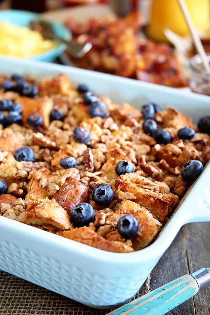 French Toast and Sausage in casserole dish