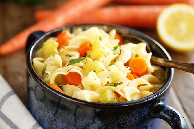 Bowl of Chicken Noodle Soup