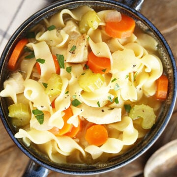Chicken Noodle Soup in serving bowl