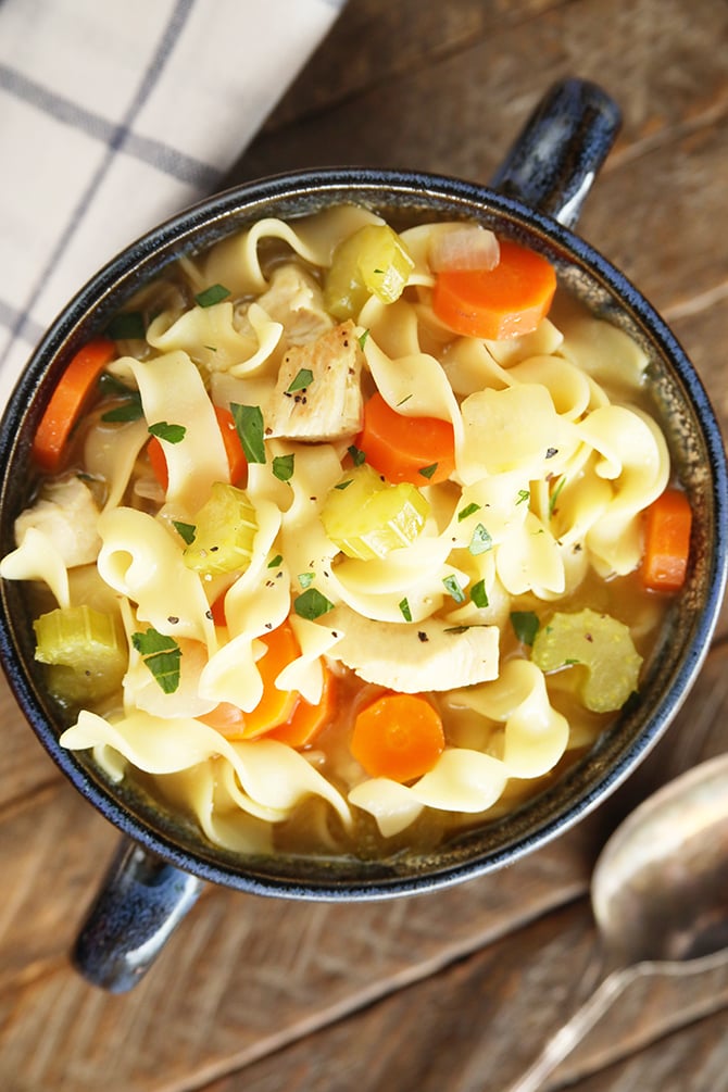 Chicken Noodle Soup in serving bowl