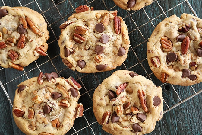 Chocolate Chip Toffee Pecan Cookies