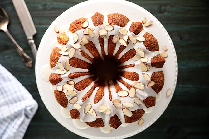 Almond Pound Cake shot from above