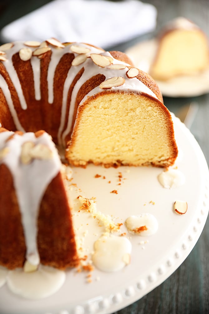 Slice of Almond Pound Cake