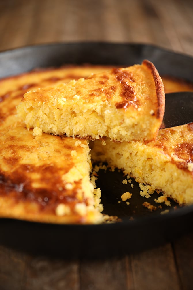 Sliced Creamed Corn Bread
