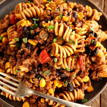 One Pan Taco Pasta Salad