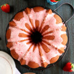 Strawberry Jam Pound Cake from top