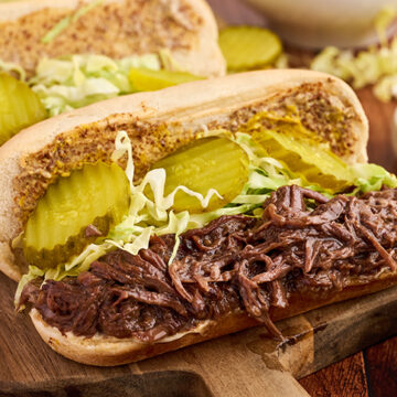 Slow Cooker Roast Beef Debris Po Boys.