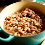 Pot of Southern Pinto Beans with spoon