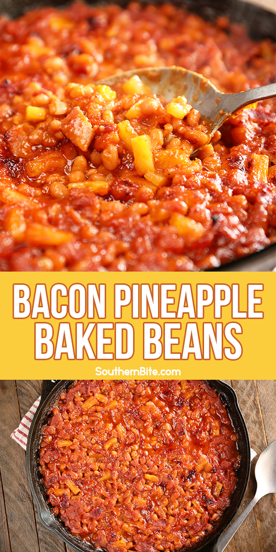Bacon Pineapple Baked Beans image for Pinterest