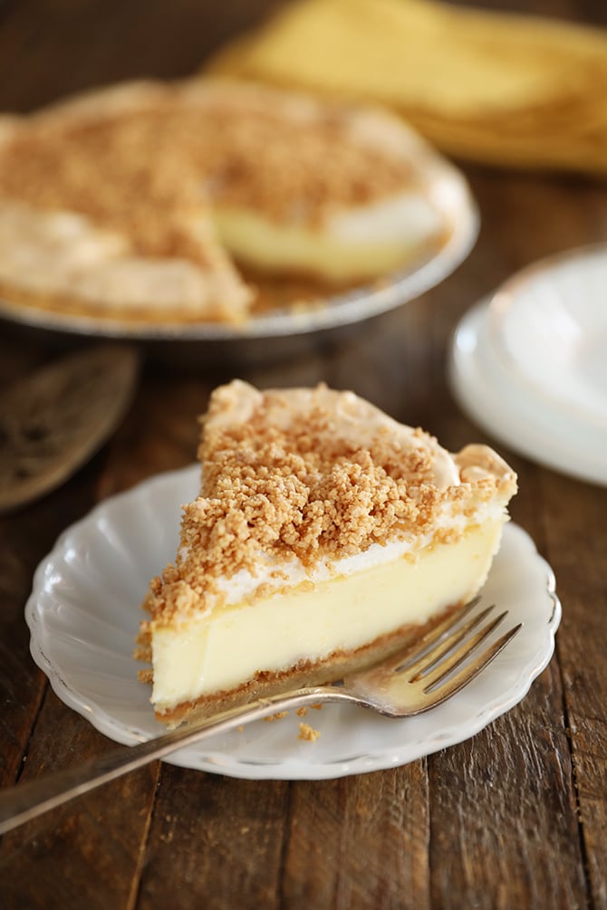 Slice of Peanut Butter Meringue Pie
