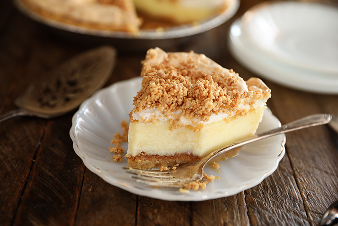 Slice of Peanut Butter Meringue Pie