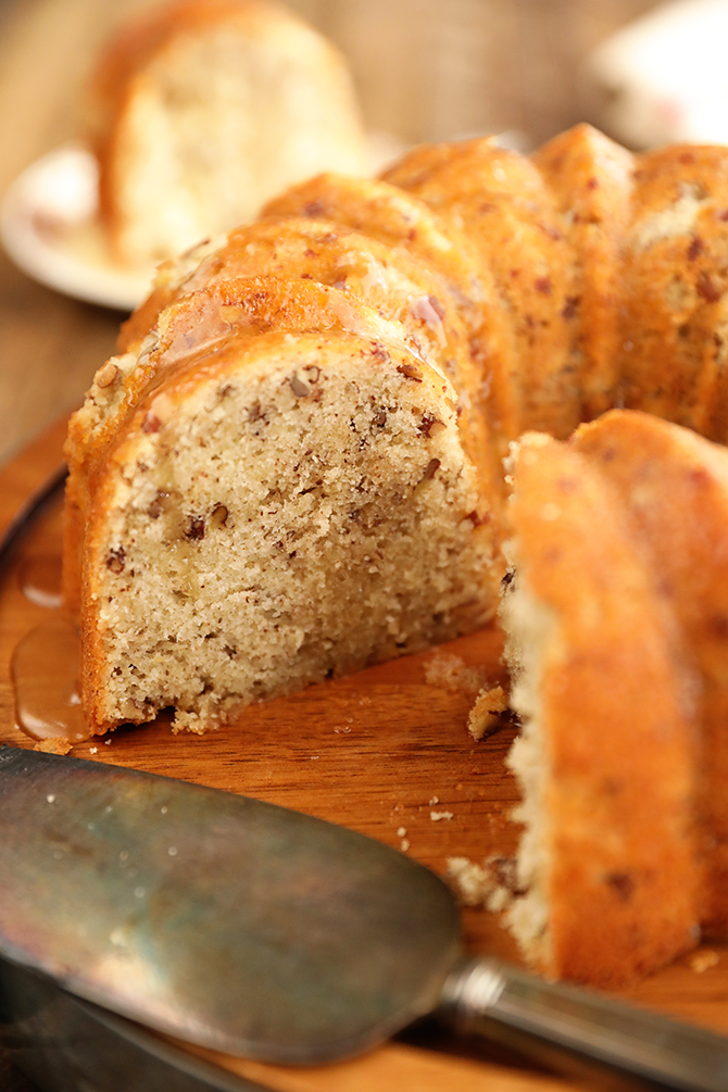 Bama butter Cake with slice missing