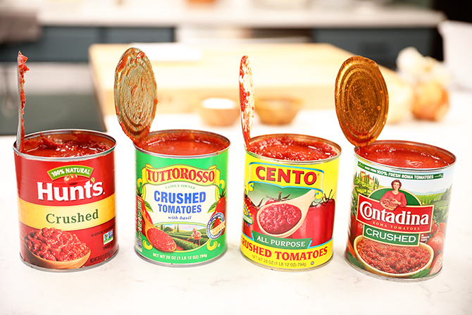 4 cans of tomatoes