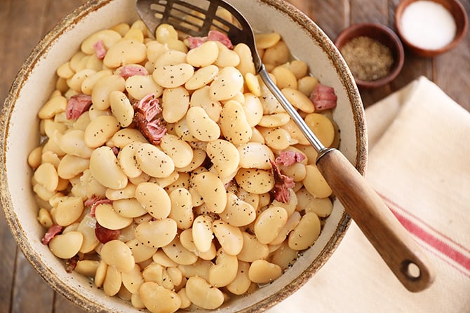 Bowl of Southern Lima Beans