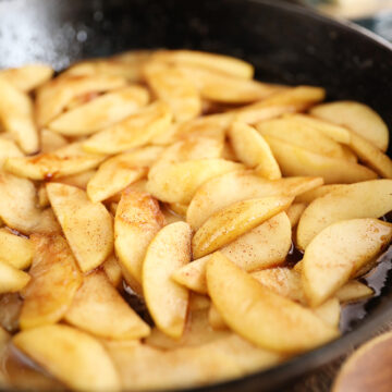 Fried Apples in a skillet