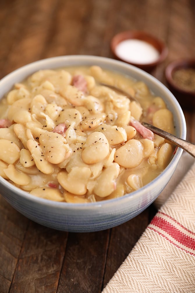 Bowl of Southern Lima Beans