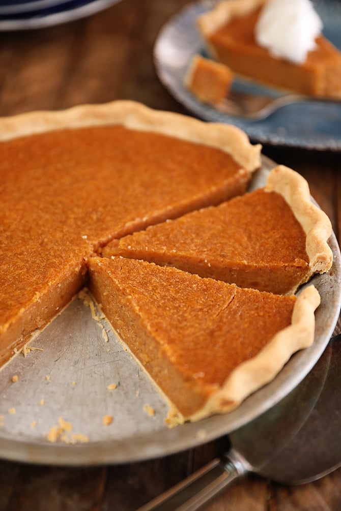 Sliced Sweet Potato Pie